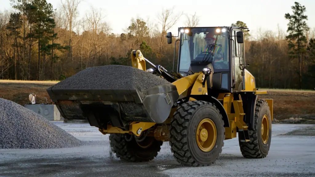 Wheel loader on a jobsite